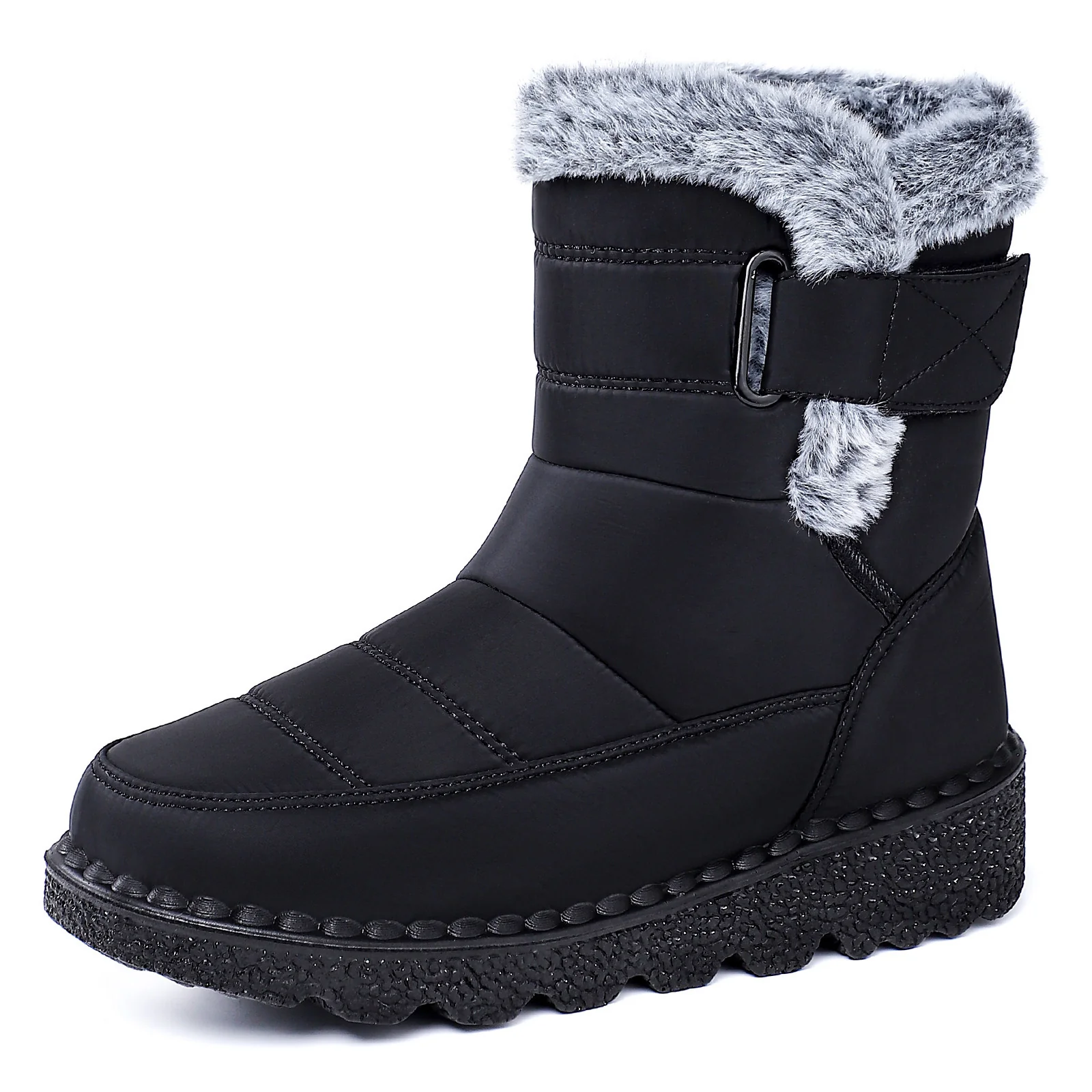 Damen Isolierte Winterstiefel mit weichem Innenfutter und praktischen Schnallen Heidi Mode - Image 7