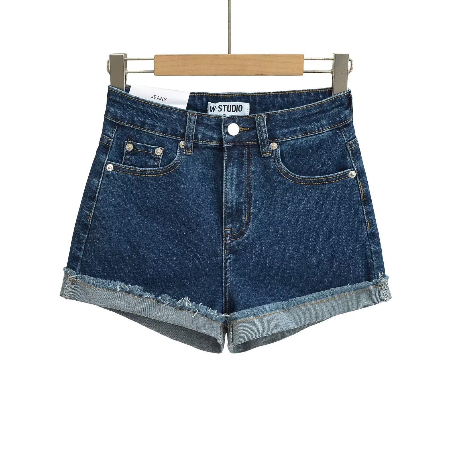 Damen Jeansshorts mit Lässigem Schnitt und Versäuberten Abschlüssen Heidi-Mode - Image 5