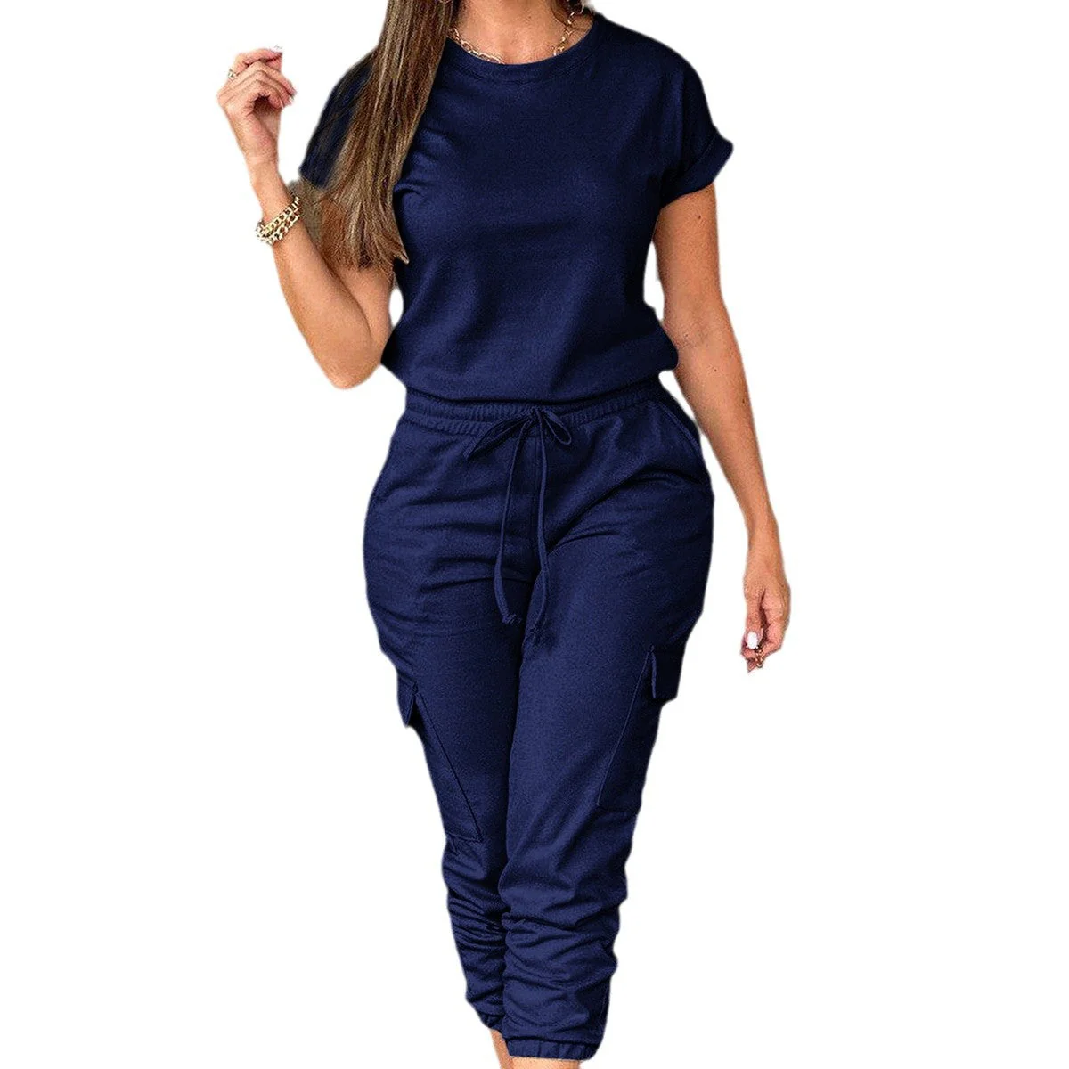 Damen Jogginganzug mit Lässigem Schnitt und Praktischen Taschen Heidi-Mode - Image 5