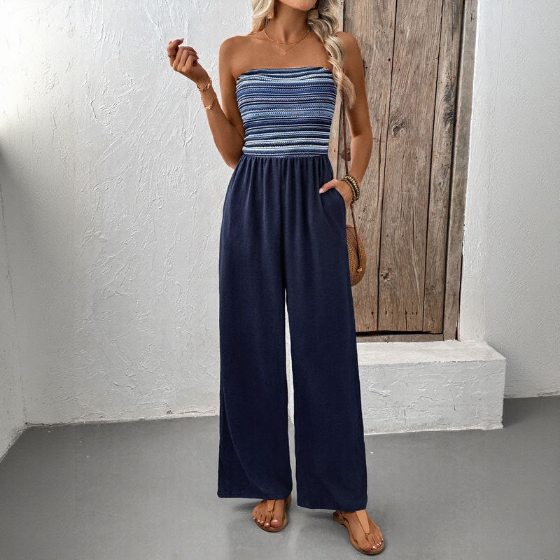Damen Jumpsuit mit Bandeau-Oberteil und Weitem Bein Heidi-Mode - Image 2