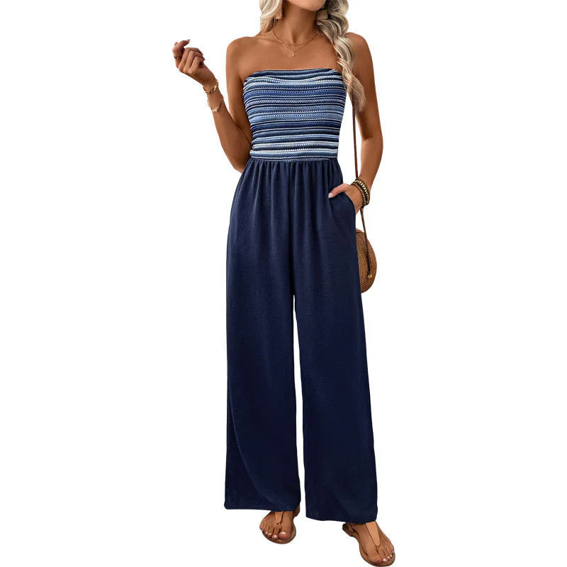 Damen Jumpsuit mit Bandeau-Oberteil und Weitem Bein Heidi-Mode - Image 5
