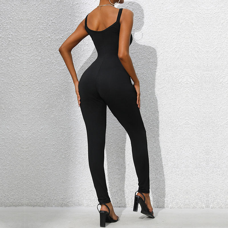 Damen Jumpsuit mit Dekorativen Schulterringen Heidi-Mode - Image 4