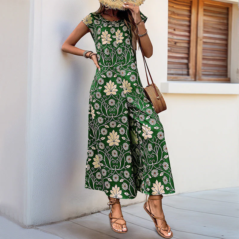 Damen Jumpsuit mit Floralem Muster und Praktischen Taschen Heidi-Mode - Image 7