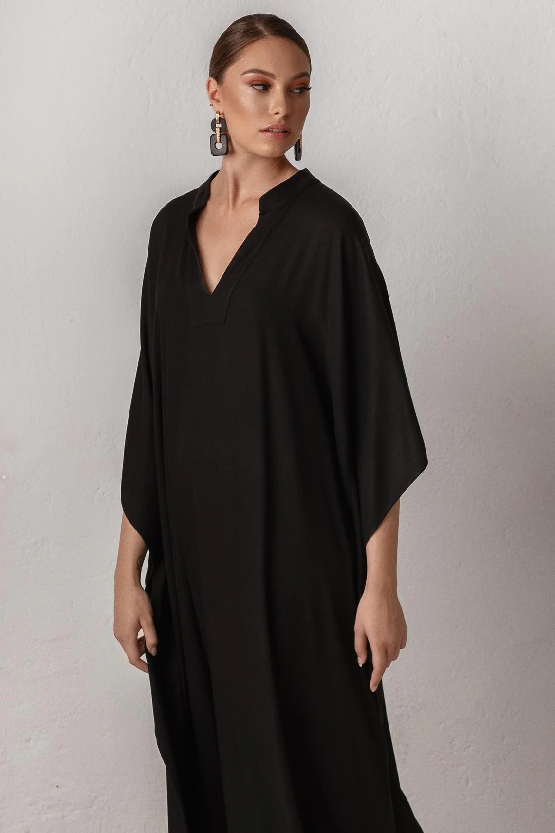 Damen Kaftan mit Lässigem Schnitt und Elegantem V-Ausschnitt Heidi-Mode - Image 4