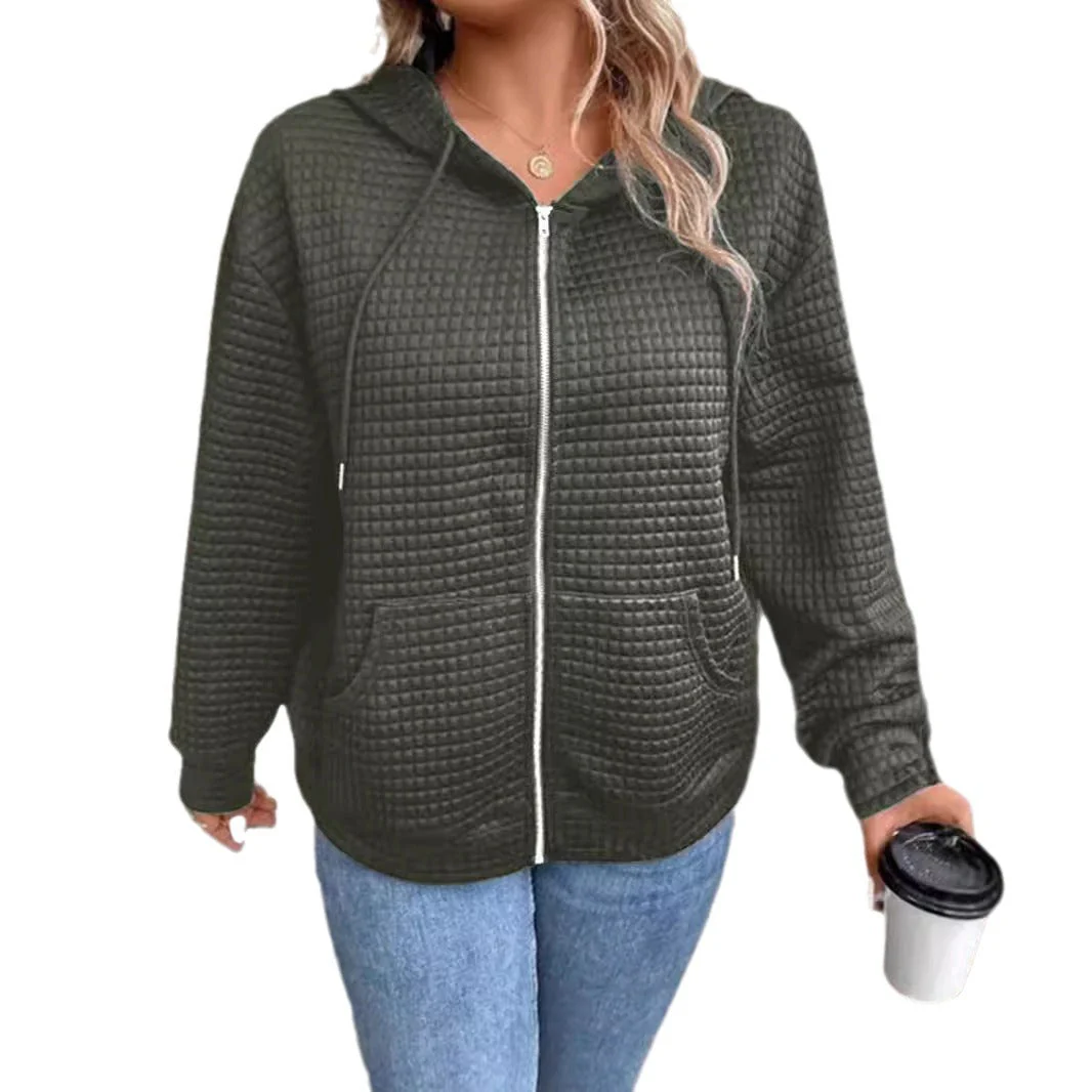 Damen Kapuzenjacke Aus Strukturiertem Material Heidi-Mode - Image 6
