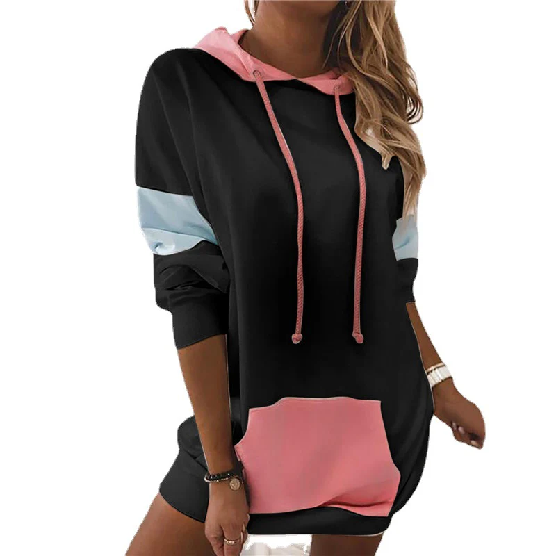 Damen Kapuzenkleid in sportlichem Design mit praktischen Taschen Heidi-Mode - Image 5