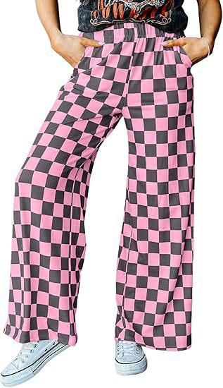 Damen Karierte Palazzo-Hose mit Elastischem Bund und Praktischen Seitentaschen Heidi-Mode - Image 11