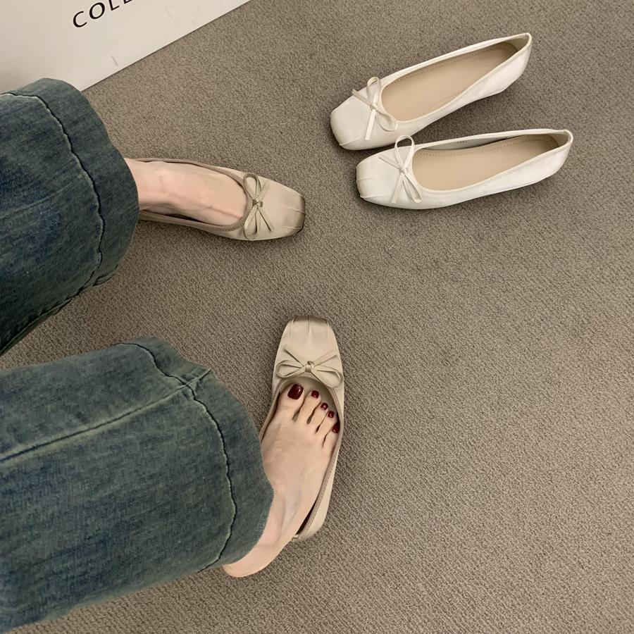 Damen klassische Ballerinas mit dekorativem Schleifenakzent und flexibler Sohle Heidi Mode - Image 2