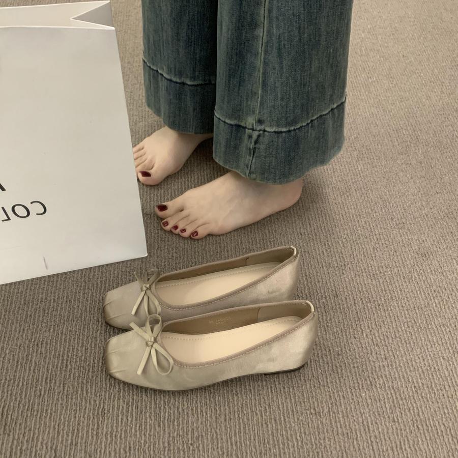 Damen klassische Ballerinas mit dekorativem Schleifenakzent und flexibler Sohle Heidi Mode - Image 3
