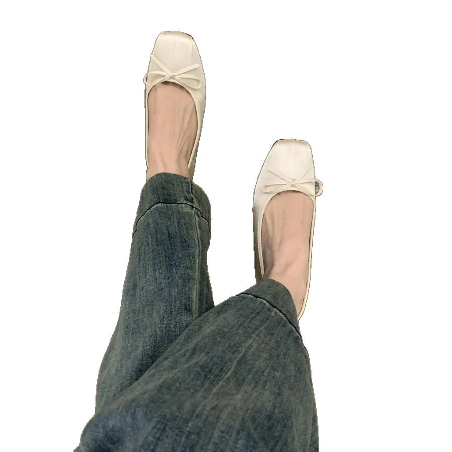Damen klassische Ballerinas mit dekorativem Schleifenakzent und flexibler Sohle Heidi Mode - Image 5