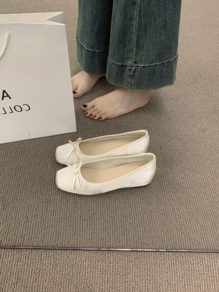 Damen klassische Ballerinas mit dekorativem Schleifenakzent und flexibler Sohle Heidi Mode - Image 6