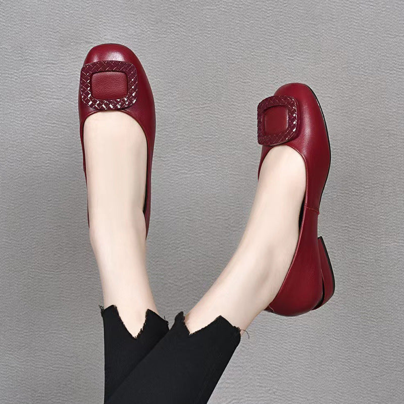 Damen Klassische Ballerinas mit modischem Schnallen-Design Heidi Mode