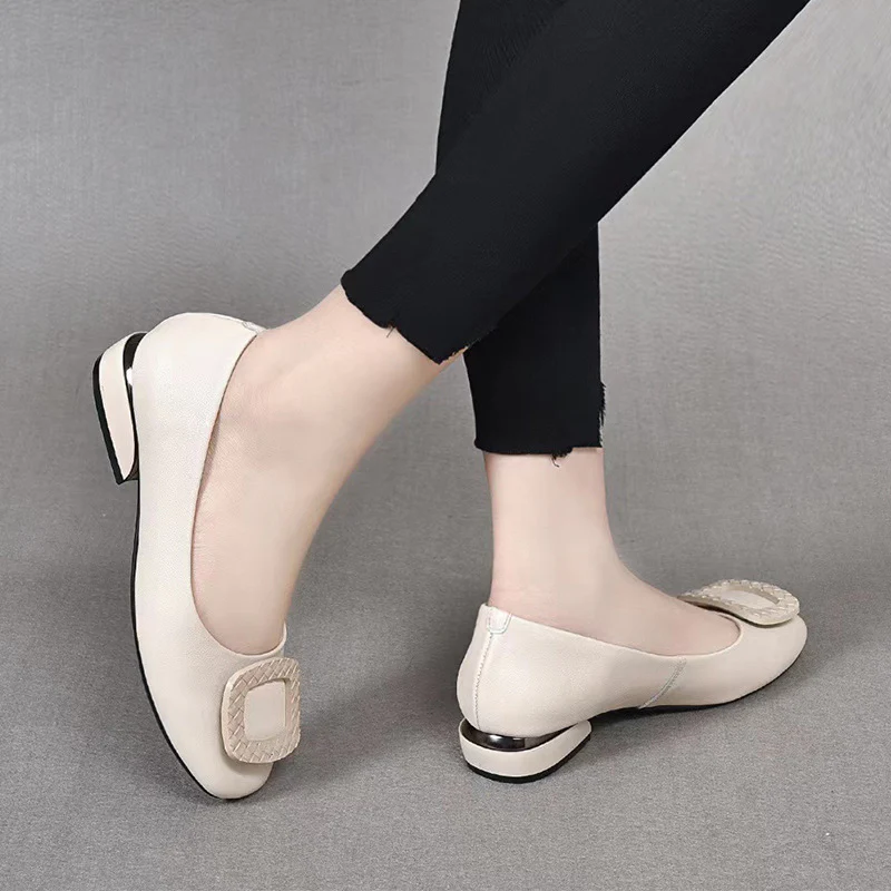 Damen Klassische Ballerinas mit modischem Schnallen-Design Heidi Mode - Image 4