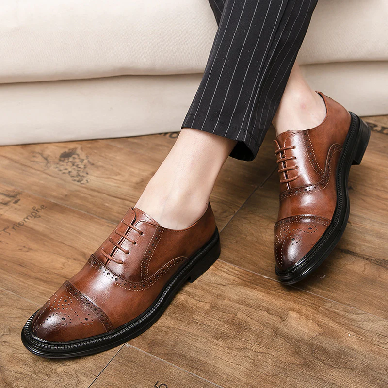Damen Klassische Brogues aus Leder Heidi Mode - Image 4