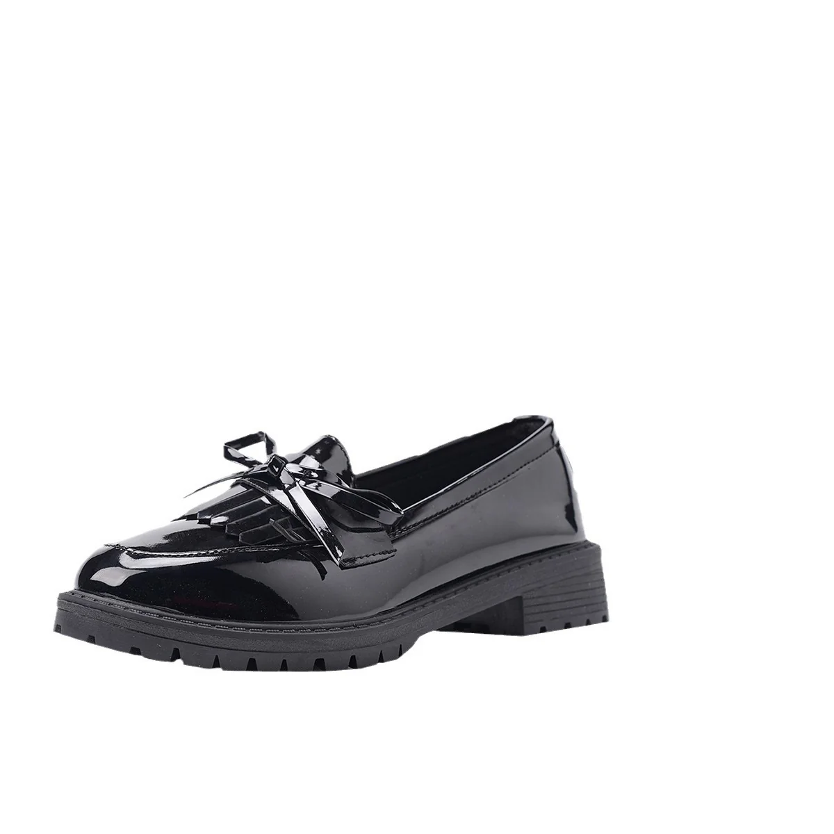 Damen Klassische Loafers mit elegantem Lackfinish und modischem Schleifen-Detail Heidi Mode - Image 5