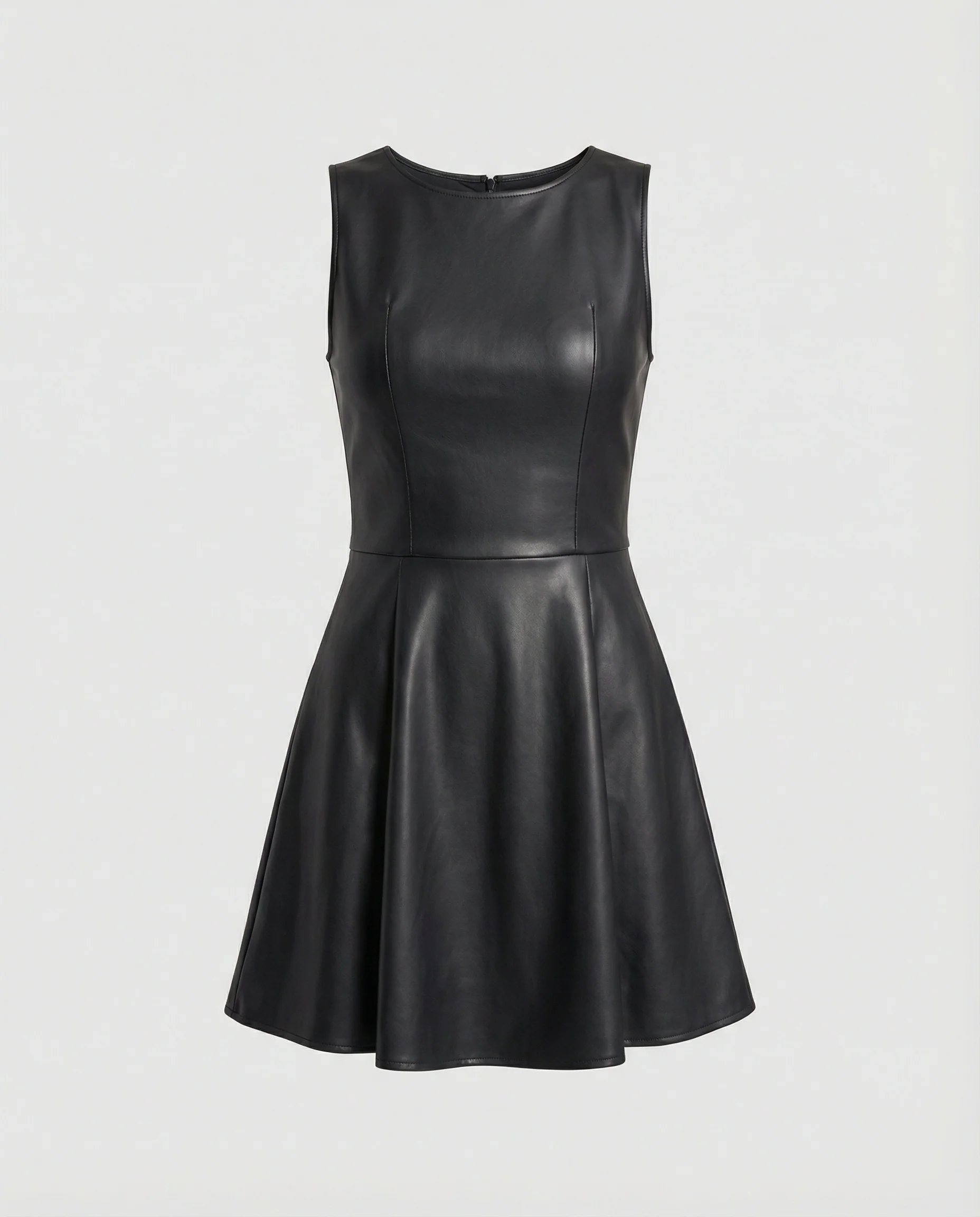 Damen Lederkleid mit schwingendem Rock - Image 5