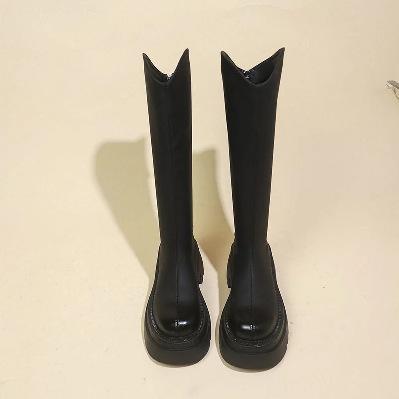 Damen kniehohe Stiefel mit elegantem Schnitt und robuster Sohle Heidi Mode - Image 4