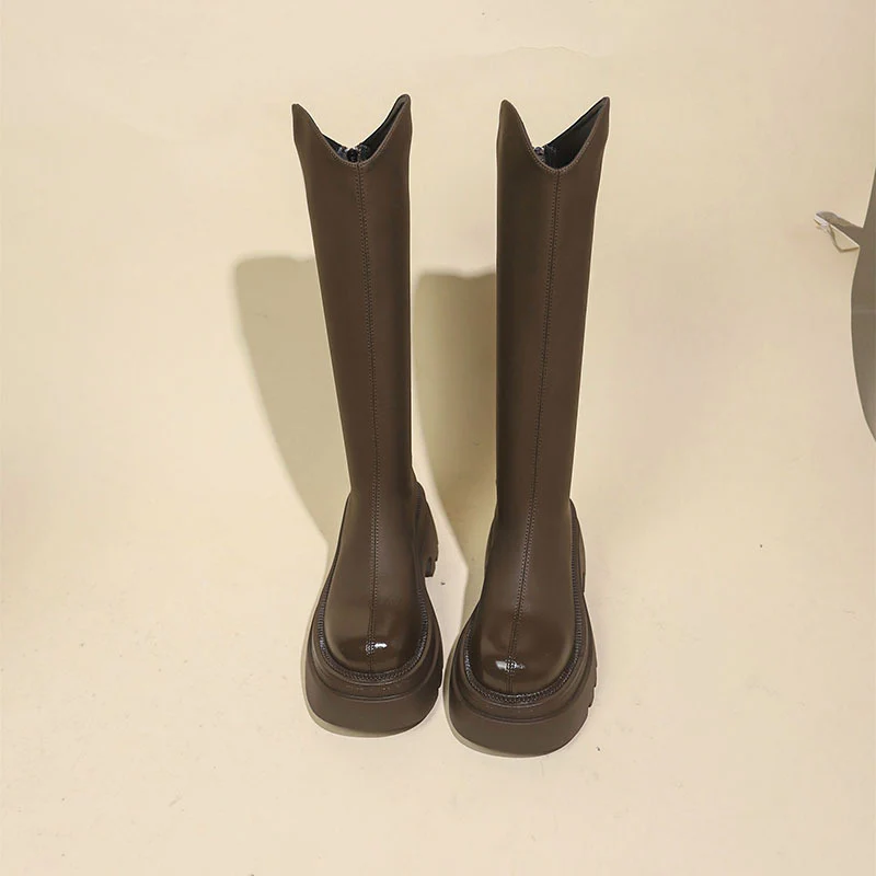 Damen kniehohe Stiefel mit elegantem Schnitt und robuster Sohle Heidi Mode - Image 7