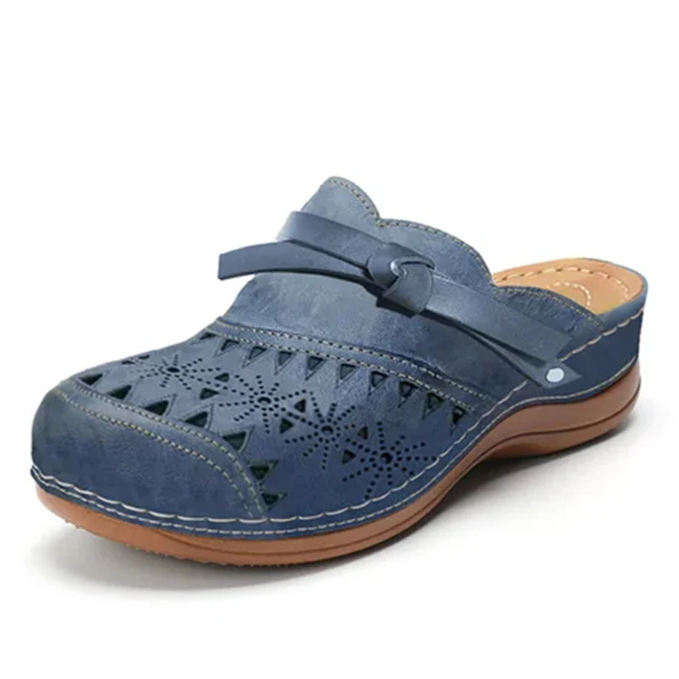 Damen Komfort Clogs mit modischem Lochmuster und dekorativem Riemen Heidi Mode - Image 7