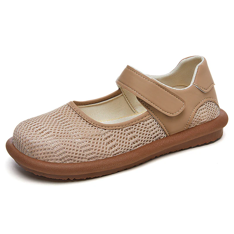 Damen Komfortable Ballerinas mit elastischem Klettverschluss Heidi Mode - Image 5