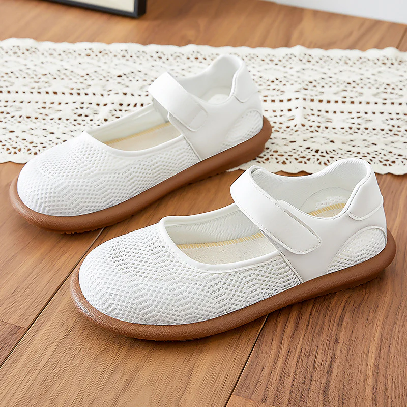 Damen Komfortable Ballerinas mit elastischem Klettverschluss Heidi Mode - Image 6