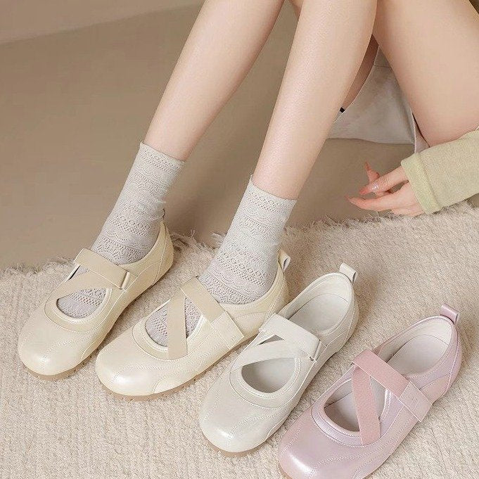Damen Komfortable Ballerinas mit verstellbarem Klettverschluss und weichem Fußbett Heidi Mode - Image 5