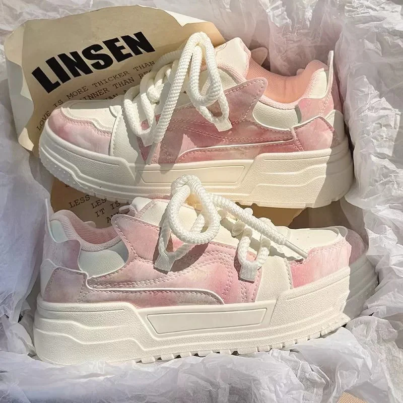 Damen Komfortable Chunky Sneakers mit atmungsaktivem Obermaterial und weicher Dämpfung Heidi Mode