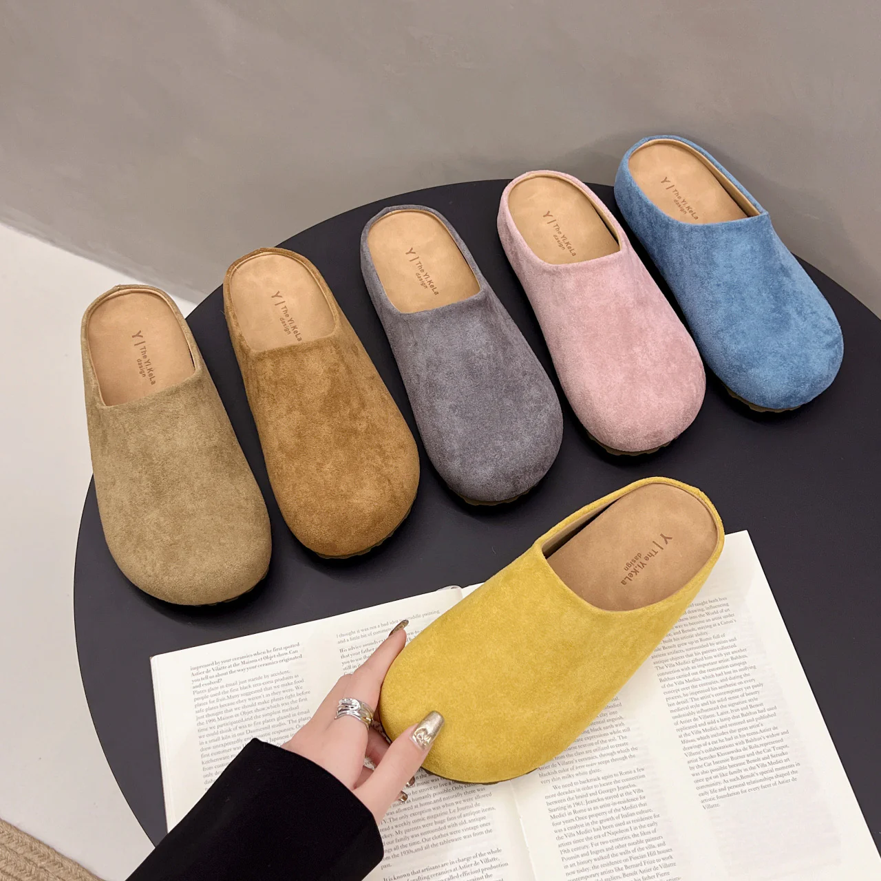 Damen Komfortable Clogs aus hochwertigem Wildleder Heidi Mode - Image 4