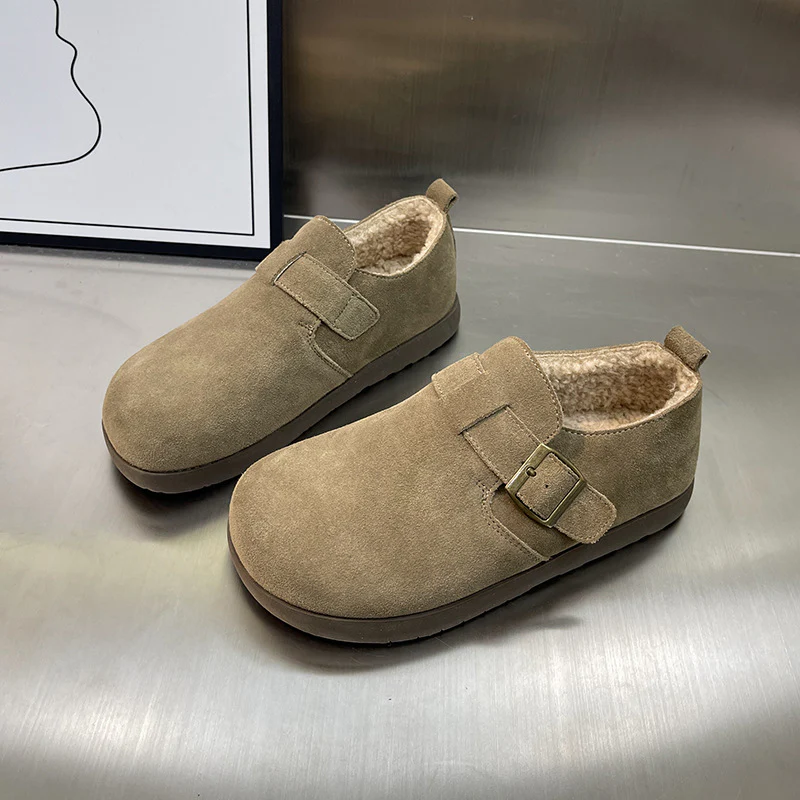 Damen Komfortable Clogs aus weichem Wildleder mit kuscheligem Innenfutter Heidi Mode - Image 3