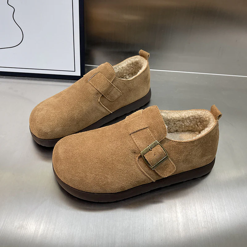 Damen Komfortable Clogs aus weichem Wildleder mit kuscheligem Innenfutter Heidi Mode - Image 4