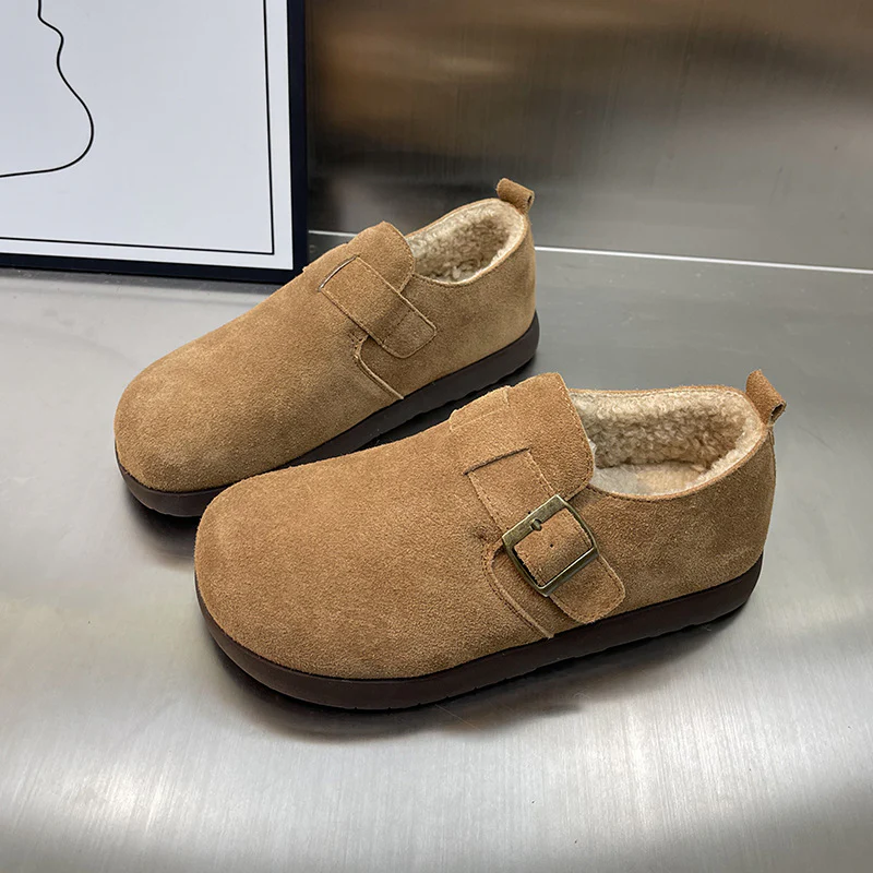 Damen Komfortable Clogs aus weichem Wildleder mit kuscheligem Innenfutter Heidi Mode - Image 6