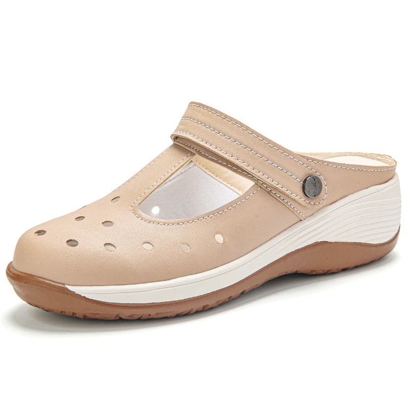 Damen Komfortable Clogs mit atmungsaktiven Ausschnitten und verstellbarem Riemen Heidi Mode - Image 6