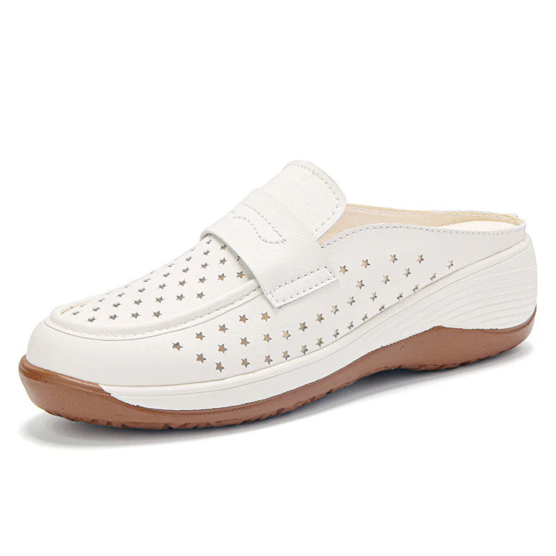 Damen Komfortable Clogs mit atmungsaktiver Lederoberfläche Heidi Mode - Image 6