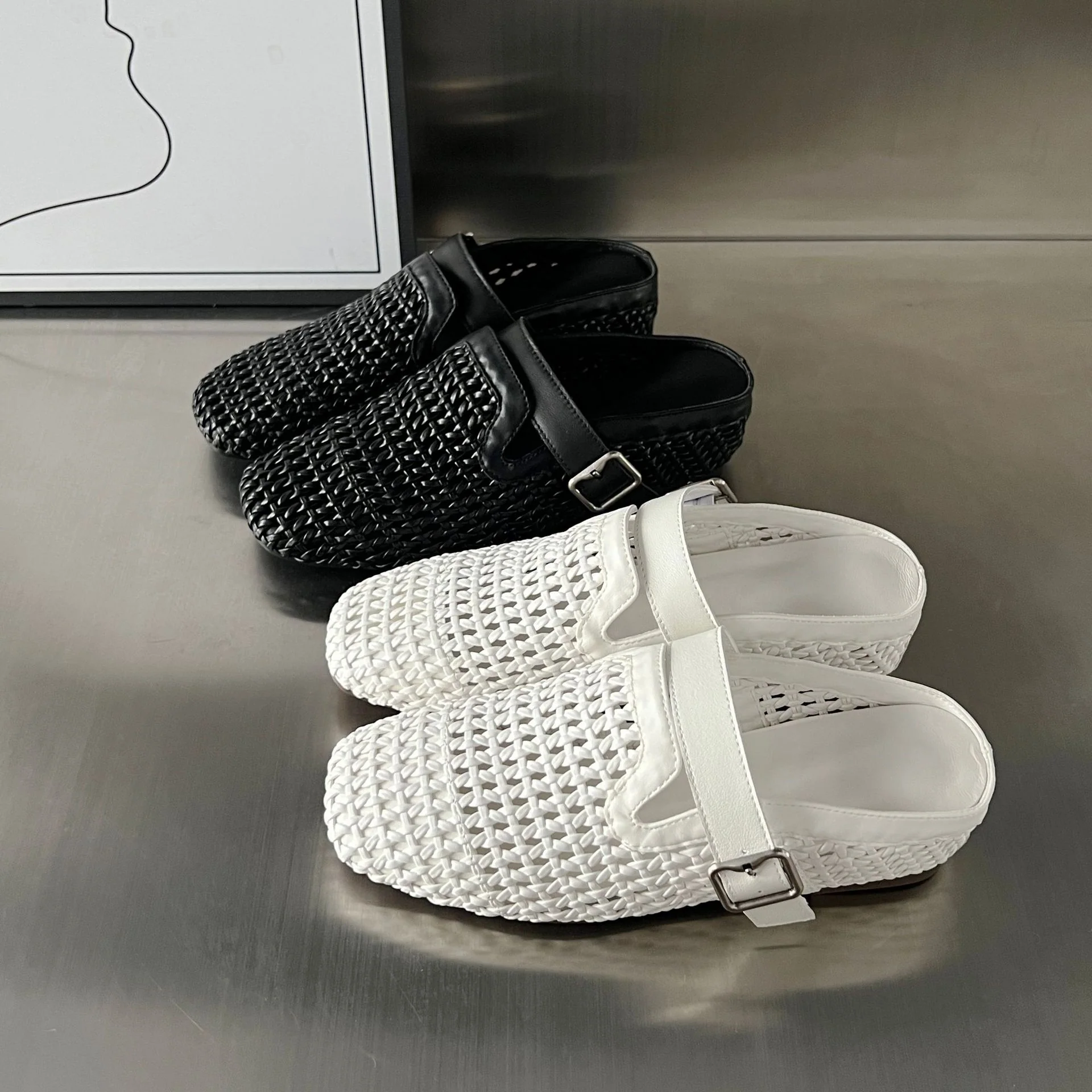 Damen Komfortable Clogs mit modischem Flechtdesign und hochwertigem Fußbett Heidi Mode - Image 3