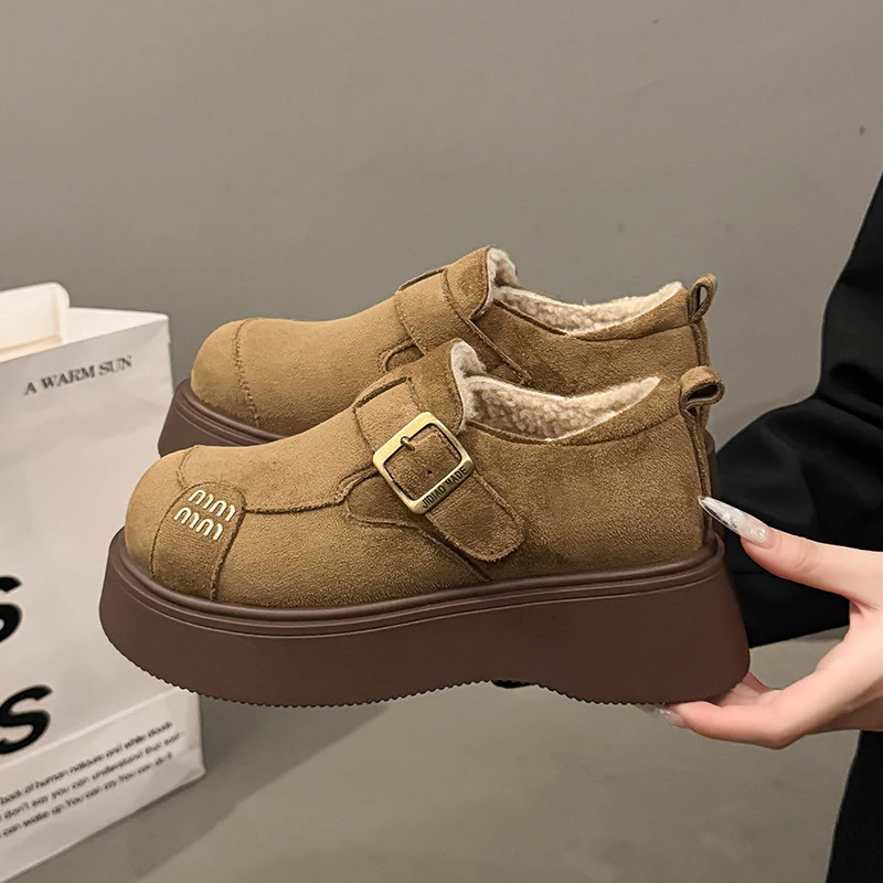 Damen Komfortable Clogs mit modischem Schnallenverschluss und dickem Futtermaterial Heidi Mode