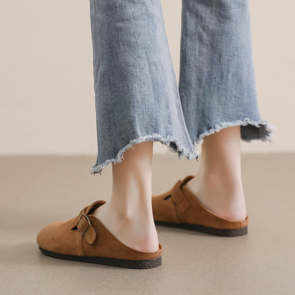 Damen Komfortable Clogs mit modischer Schnallenverzierung Heidi Mode - Image 3