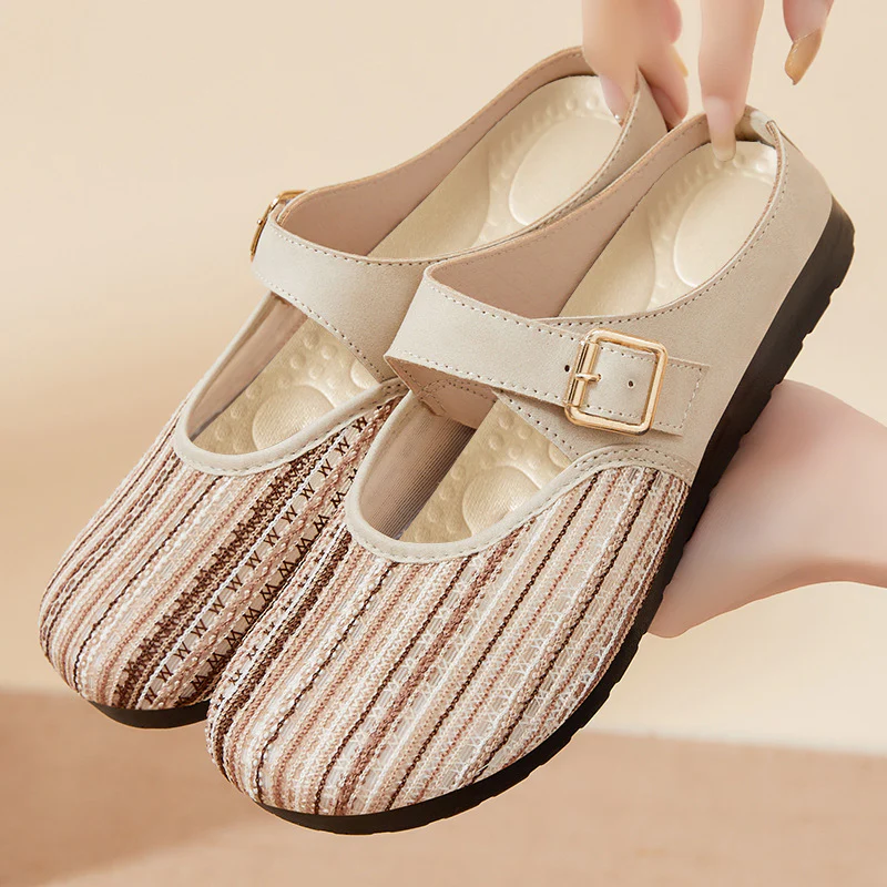 Damen Komfortable Clogs mit verstellbarem Riemen und atmungsaktiver Oberfläche Heidi Mode - Image 2