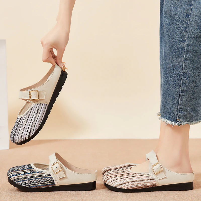 Damen Komfortable Clogs mit verstellbarem Riemen und atmungsaktiver Oberfläche Heidi Mode - Image 4