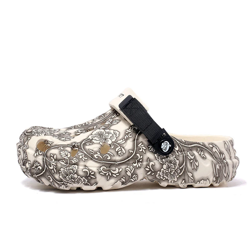 Damen Komfortable Clogs mit verstellbarem Riemen und floralem Design Heidi Mode - Image 5