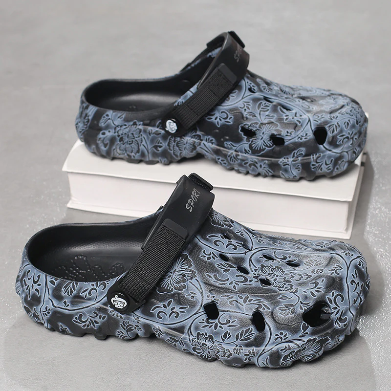 Damen Komfortable Clogs mit verstellbarem Riemen und floralem Design Heidi Mode - Image 6