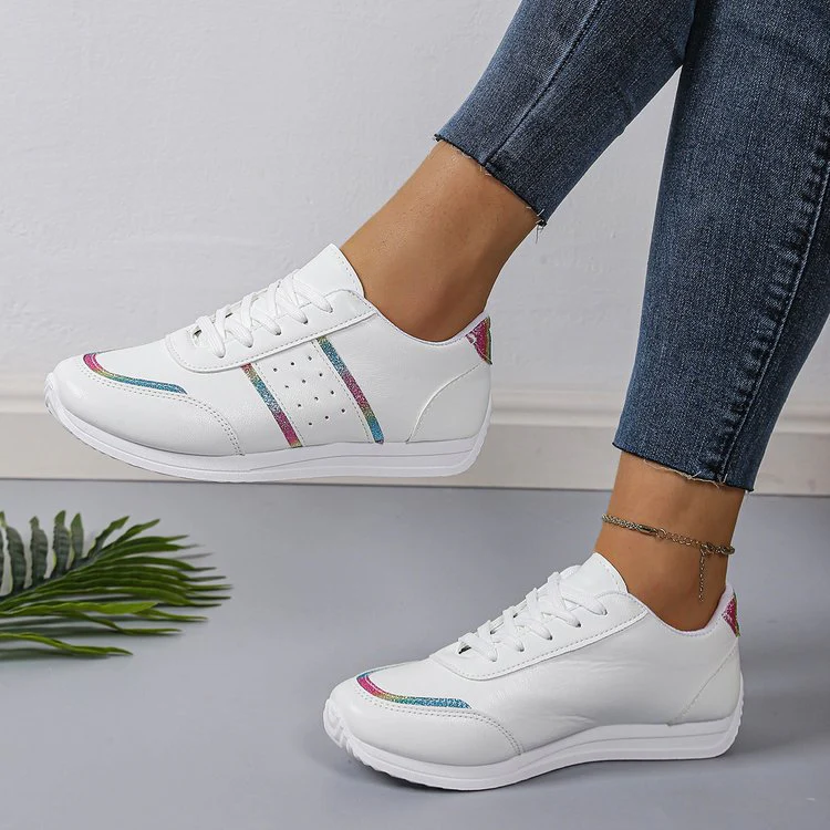 Damen Komfortable Freizeit-Sneaker mit schimmernden Akzenten Heidi Mode - Image 6