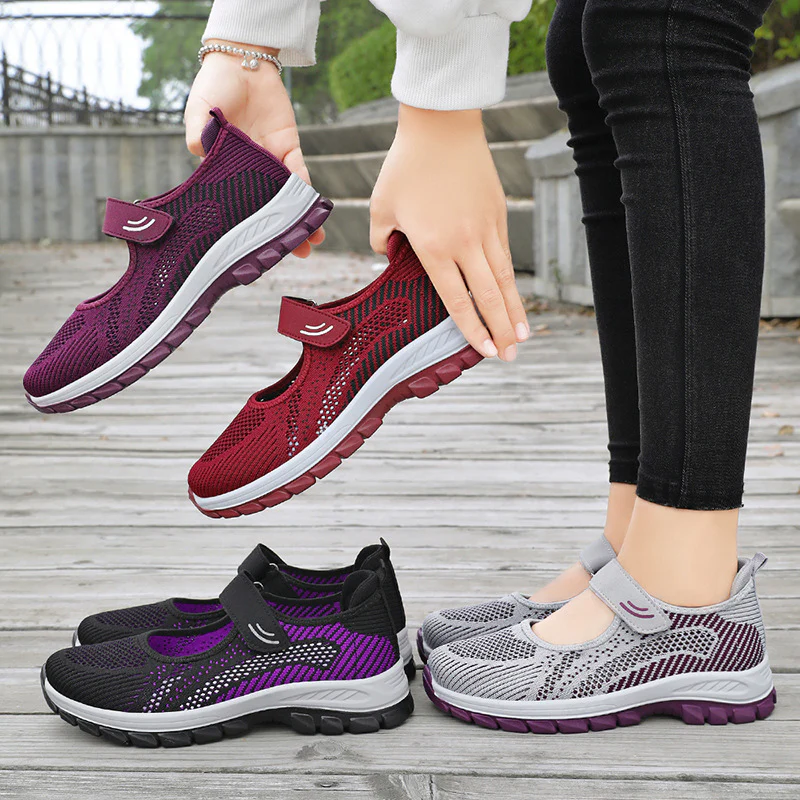 Damen Komfortable Freizeitschuhe mit verstellbarem Klettverschluss Heidi Mode - Image 3