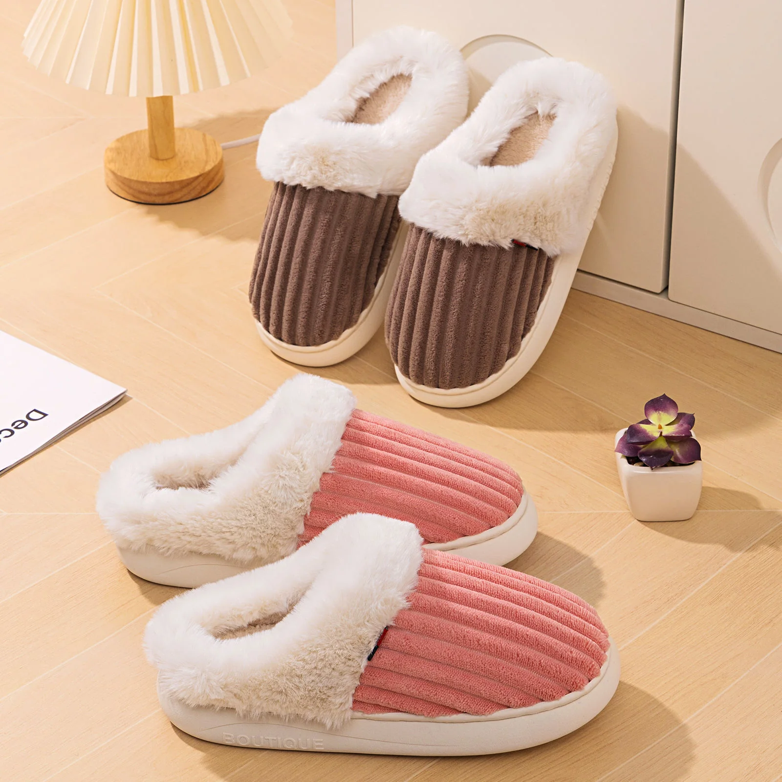 Damen Komfortable Hausschuhe mit kuscheligem Innenfutter Heidi Mode - Image 3