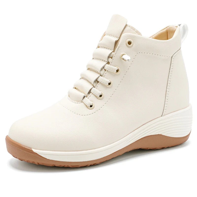 Damen Komfortable High-Top Sneakers mit elastischer Schnürung und dämpfender Sohle Heidi Mode - Image 6