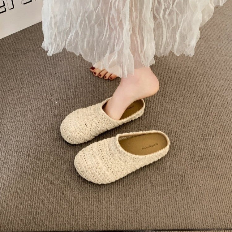 Damen komfortable Hüttenschuhe mit atmungsaktiver Strickstruktur Heidi Mode - Image 4