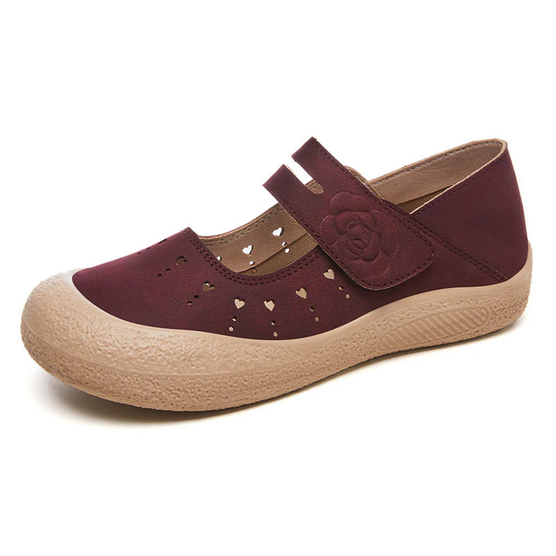 Damen Komfortable Klettschuhe mit Blütenverzierung Heidi Mode - Image 7