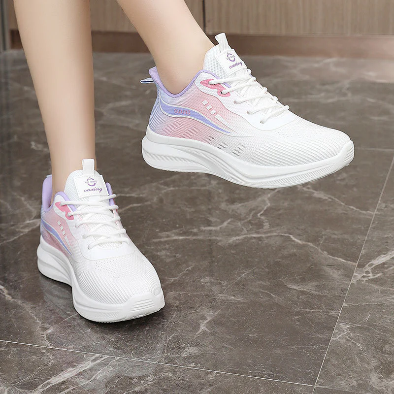 Damen Komfortable Lauf-Sneaker mit atmungsaktivem Mesh-Obermaterial und flexiblem Design Heidi Mode - Image 3