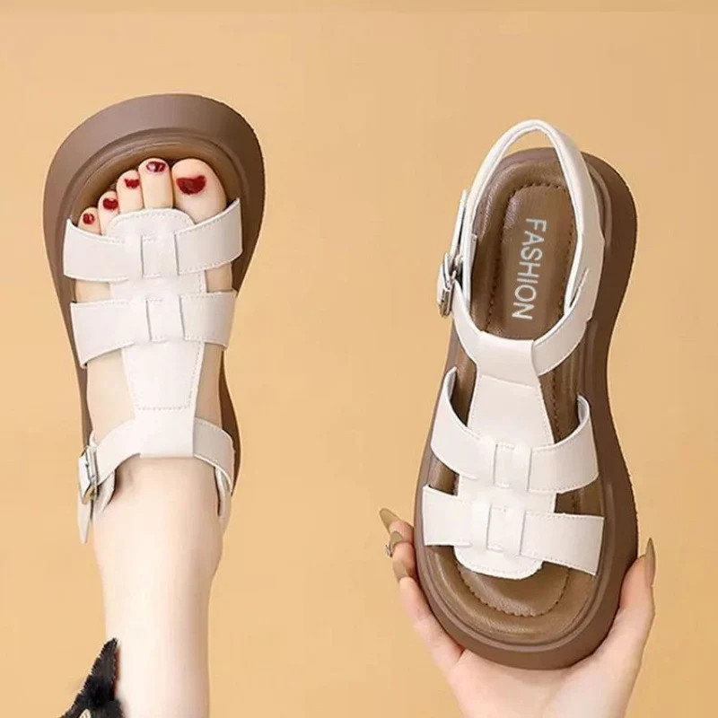 Damen Komfortable Plateau-Sandalen mit verstellbaren Riemen und modischem Design Heidi Mode - Image 4