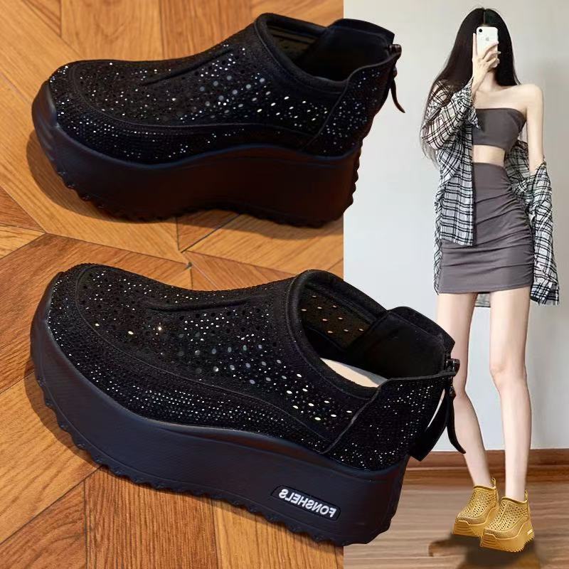 Damen Komfortable Plateau-Sneaker mit atmungsaktivem Obermaterial und modischem Design Heidi Mode - Image 2