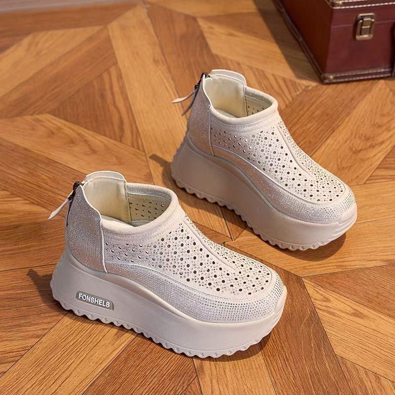 Damen Komfortable Plateau-Sneaker mit atmungsaktivem Obermaterial und modischem Design Heidi Mode - Image 4